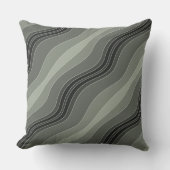 グレーエレガントのレイヤードラインパターン クッション (正面)