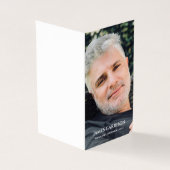 グレーエレガントの葬儀祈りの言葉カードと写真 (外部)