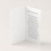 グレーエレガントの葬儀祈りの言葉カードと写真 (内部)