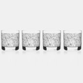 グレーエレガントの"Opacious Marble While"大理石テクスチャ ウイスキーグラス (裏面)