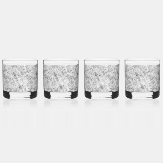 グレーエレガントの"Opacious Marble While"大理石テクスチャ ウイスキーグラス (正面)