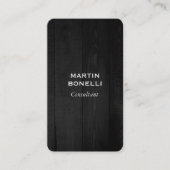 グレーエレガントウッド平野ミニマモダンリスト 名刺 (正面)