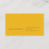 グレーエレガントオレンジデイジー花 名刺 (裏面)