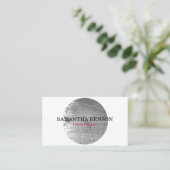 グレーエレガントコンテンポラリーウォーター色ブラシ付き 名刺 (スタンド正面)