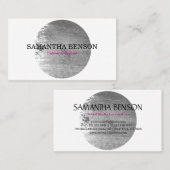 グレーエレガントコンテンポラリーウォーター色ブラシ付き 名刺 (正面/裏面)