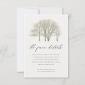 グレーエレガントシルバー秋秋の木情報 招待状 (正面)