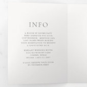 グレーエレガントスクリプトモノグラ結婚ムの 三つ折り招待状 (内部最初)