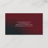 グレーエレガントスタイリッシュレッドアートワークプロフェッショナル 名刺 (裏面)