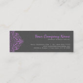 グレーエレガントダマスパープルヴィンテージレース2a スキニー名刺 (裏面)