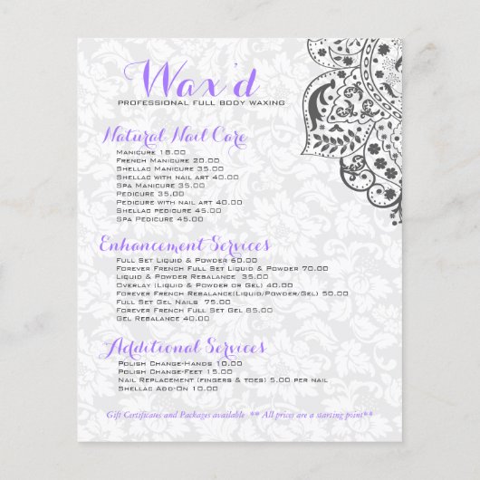 グレーエレガントダマスホワイトレースリバーシブル チラシ (裏面)