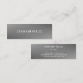 グレーエレガントテンプレートプロフェッショナルトレンディーモダン スキニー名刺 (正面/裏面)