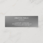 グレーエレガントテンプレートプロフェッショナルトレンディーモダン スキニー名刺 (裏面)