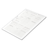 グレーエレガントディパーソナライズされたリープランナー ノートパッド (アングル)