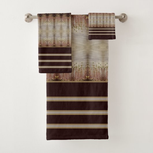 グレーエレガントデザイナー バスタオルセット (インサイチュ)