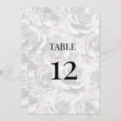 グレーエレガントバラパーソナライズされたの結婚テーブル (正面/裏面)