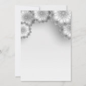 グレーエレガントバラ結婚式招待状 招待状 (裏面)