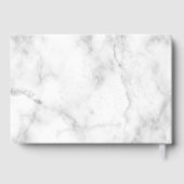 グレーエレガントバラ金ゴールドパームツリーマーブル結婚ズ ゲストブック (裏面)