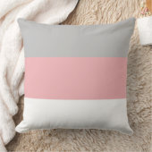 グレーエレガントピンクとホワイト装飾用クッション クッション (ブランケット)