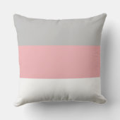 グレーエレガントピンクとホワイト装飾用クッション クッション (裏面)