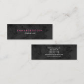 グレーエレガントピンクスキニーモダンプロフェッショナル スキニー名刺 (正面/裏面)