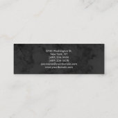 グレーエレガントピンクスキニーモダンプロフェッショナル スキニー名刺 (裏面)