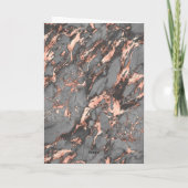 グレーエレガントピンクマーブル結婚の彼女の誓いカード サンキューカード (裏面)