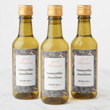 グレーエレガントピンクマーブル結婚ズ