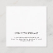 グレーエレガントフェイク金ゴールドヘアスタイリストアポイントメント 予約カード (裏面)