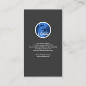 グレーエレガントフェイク金ゴールドホームビルダ建築 名刺 (裏面)