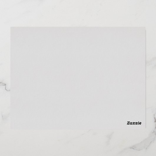 グレーエレガントフォトクリスマス 箔シーズンポストカード (裏面)