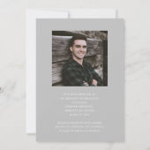 グレーエレガントフォト卒業 案内状 (裏面)