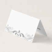 グレーエレガントフローラスワールレース 名刺 (裏面)