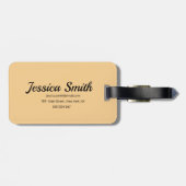 グレーエレガントフローラパーソナライズされたラゲッジタグ ラゲッジタグ (裏面横)