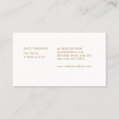 グレーエレガントフローラルパターン美しいサロン 名刺 (裏面)