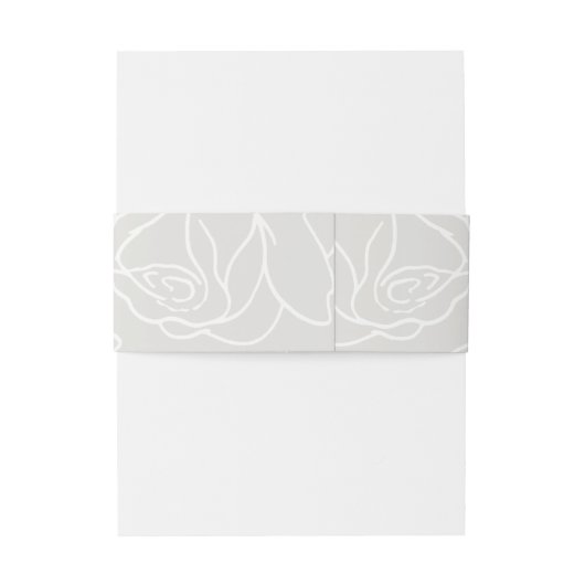 グレーエレガントフローラ結婚ズ 招待状ベリーバンド (裏面例)