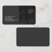 グレーエレガントブラックイエロープロフェッショナルモダン 名刺 (正面/裏面)