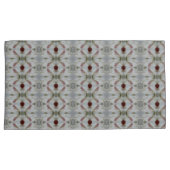 グレーエレガントブルーとブルゴーニュ 枕カバー (正面右)