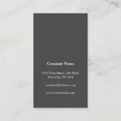 グレーエレガントブルーのストライプコンサルタント 名刺 (裏面)