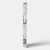 グレーエレガントブルーの花パターン Case-Mate iPhoneケース (裏面 / 右)