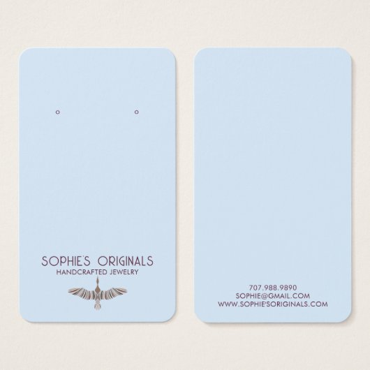 グレーエレガントブルーバードロゴ (正面&裏面)