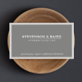 グレーエレガントプロフェッショナルコンサルタントクラシック 名刺