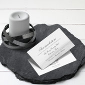 グレーエレガントホワイトウォーター色のフローラ結婚ズ エンクロージャーカード