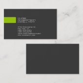 グレーエレガントホワイトグリーンストライプ名刺 名刺 (正面/裏面)