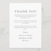グレーエレガントホワイト披露宴サンキュー&結婚ズ メニュー (裏面)