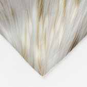 グレーエレガントホワイト金ゴールド フリースブランケット (角)