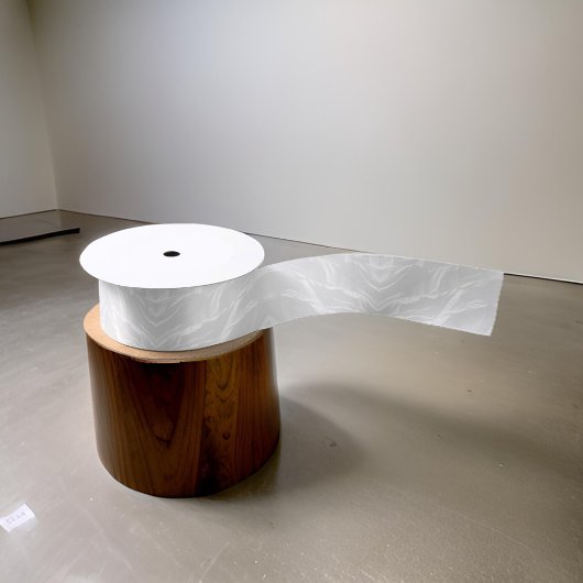 グレーエレガントホワイト サテンリボン