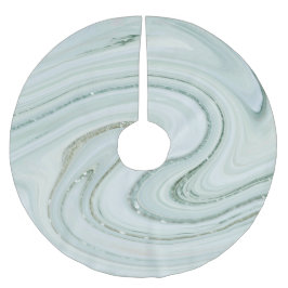 グレーエレガントマーブルスワールシルバーグリッターラグジュアリー ブラッシュドポリエステルツリースカート