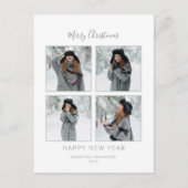 グレーエレガントミニマリスト4枚の写真 ポストカード (正面)