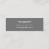 グレーエレガントミニマルプロフェッショナルモダン スキニー名刺 (裏面)