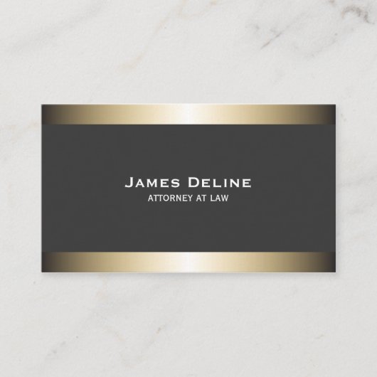 グレーエレガントメタルフェイクコンサルタント 名刺 (正面)